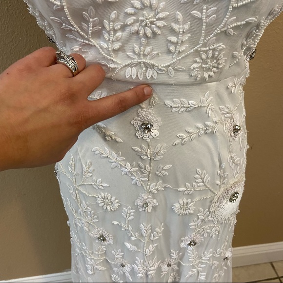 SOLD Lulus Luxe Lifetime Full of Love White Sequin Mermaid Maxi Dress - Picture 7 of 17